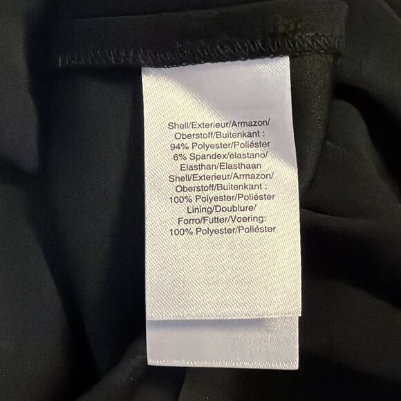 DKNY Women's 8 Semi Formal Cocktail Dress Sleeveless IVORY Bodice BLACK Skirt - Picture 11 of 16